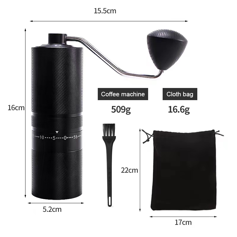 Molino de café manual profesional portátil para cocina, máquina de espresso de mano, molino de café ajustable