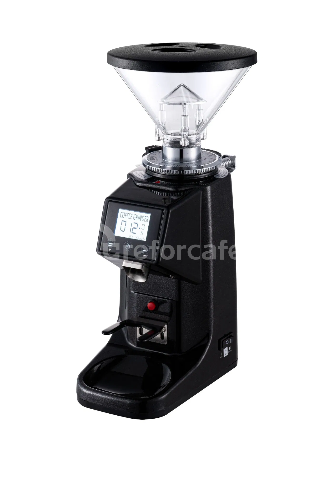 Cuerpo de Aleación de Aluminio Fundido 1400rpm 60mm Molinillo de Café Manual Eléctrico Industrial Comercial de Burr Plano