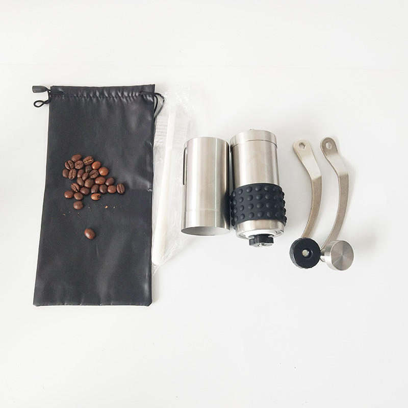 Molino de café manual de acero inoxidable para el hogar con muelas de cerámica ajustables