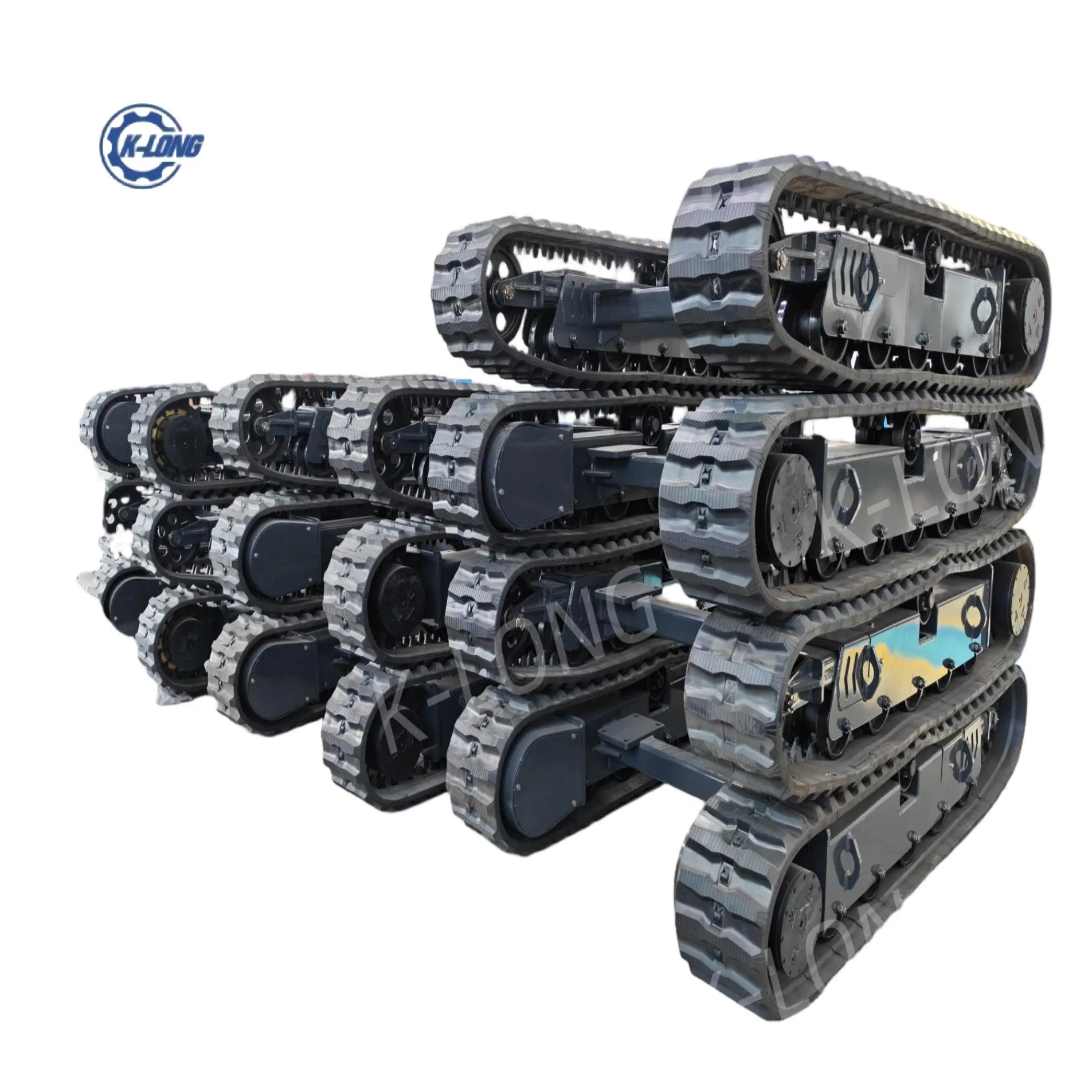 Custom-Built Crawler Undercarriage Rubber Track (0.5-120T Load Capacity Steel Track Design)