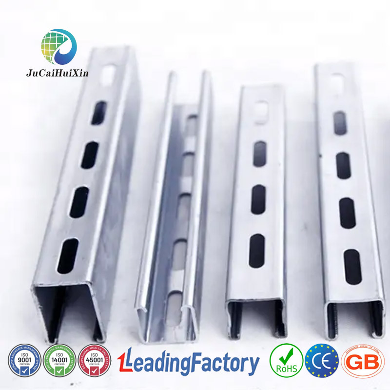 Jchx-CE 41×41 Galvanized Slotted Perforated Unistrut Strut U Channel Steel Mounting Bracket