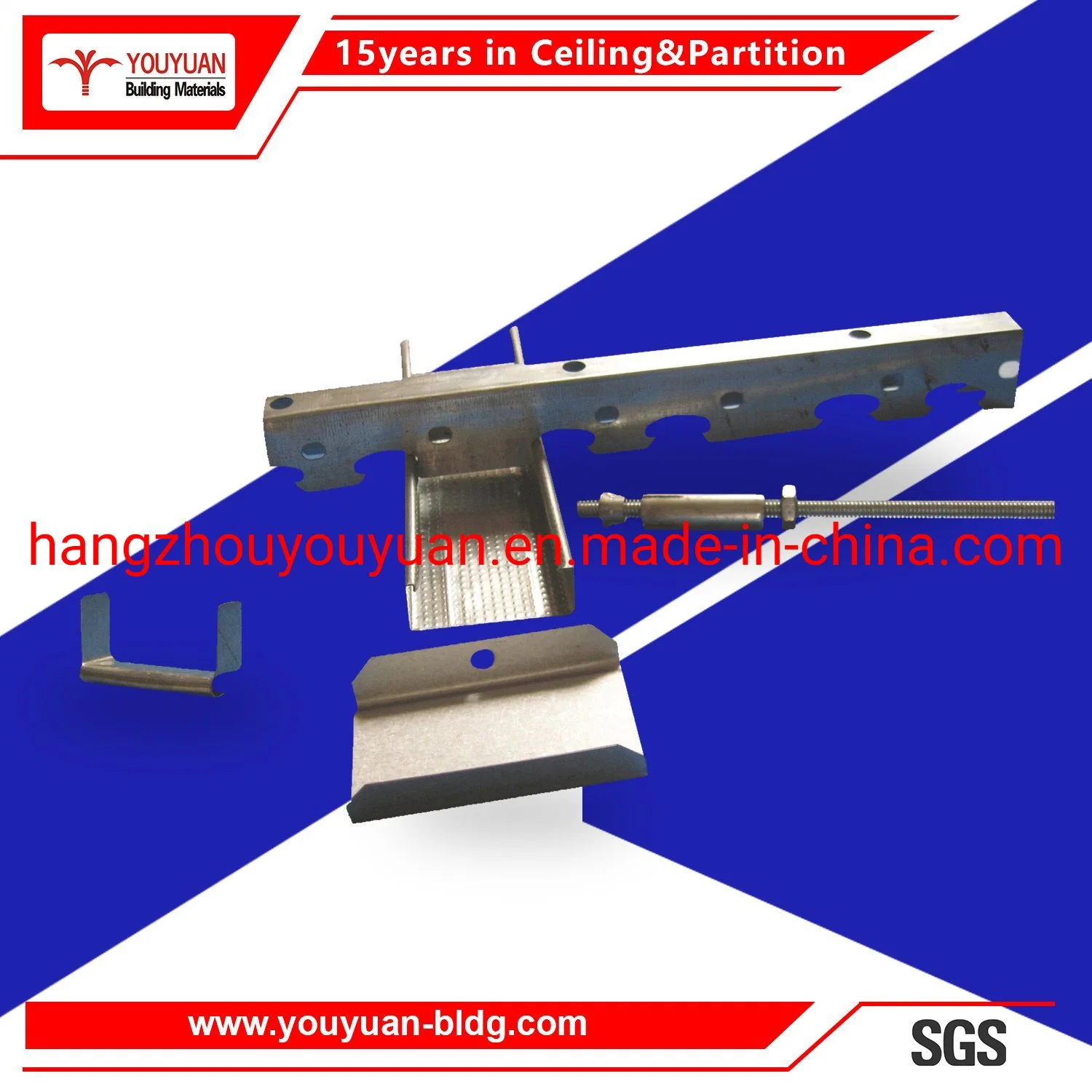 Galvanized Steel Suspended Ceiling Frame Metal Hat Omega Furring Channel