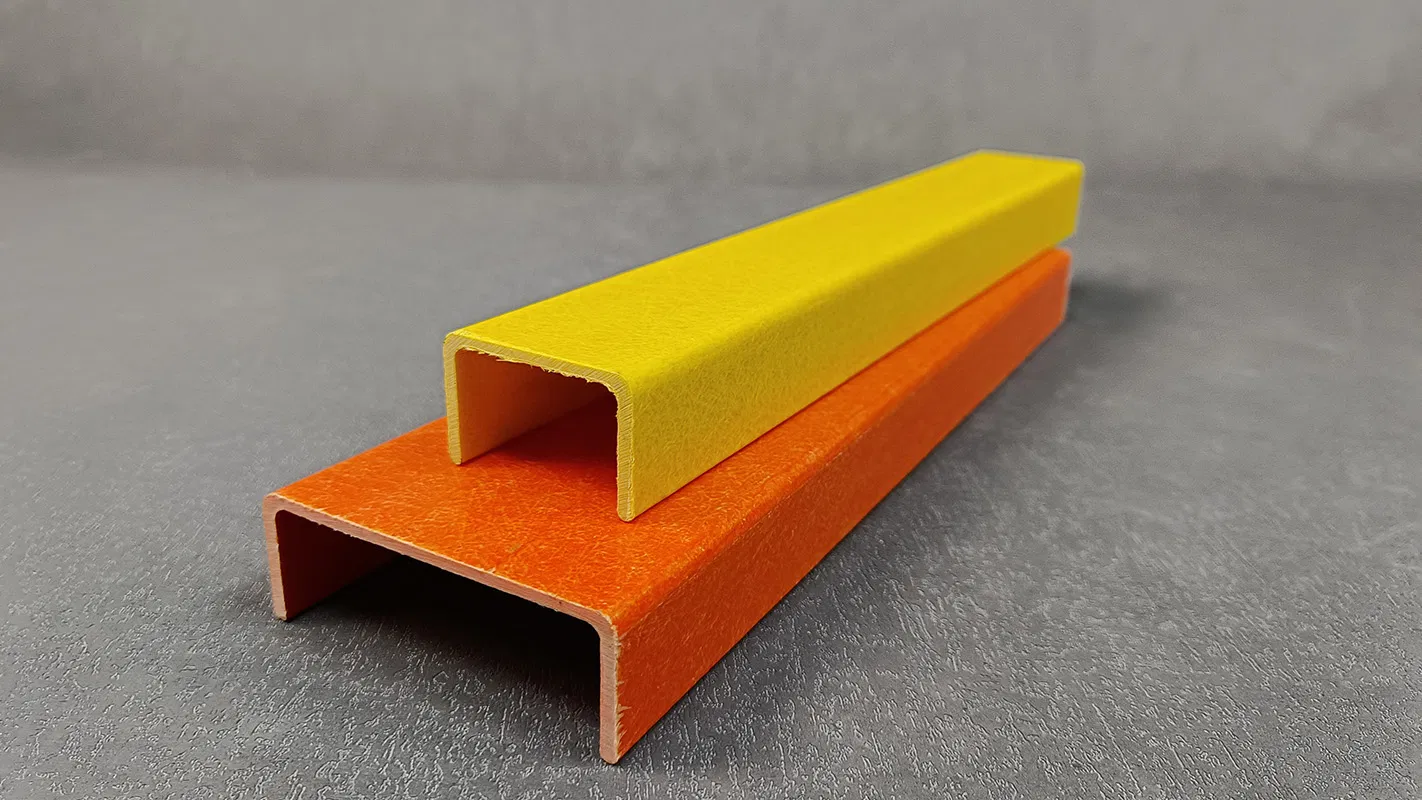 50 mm Wide Fiberglass U Bar Fiberglass Reinforce Channel FRP Hat Channel