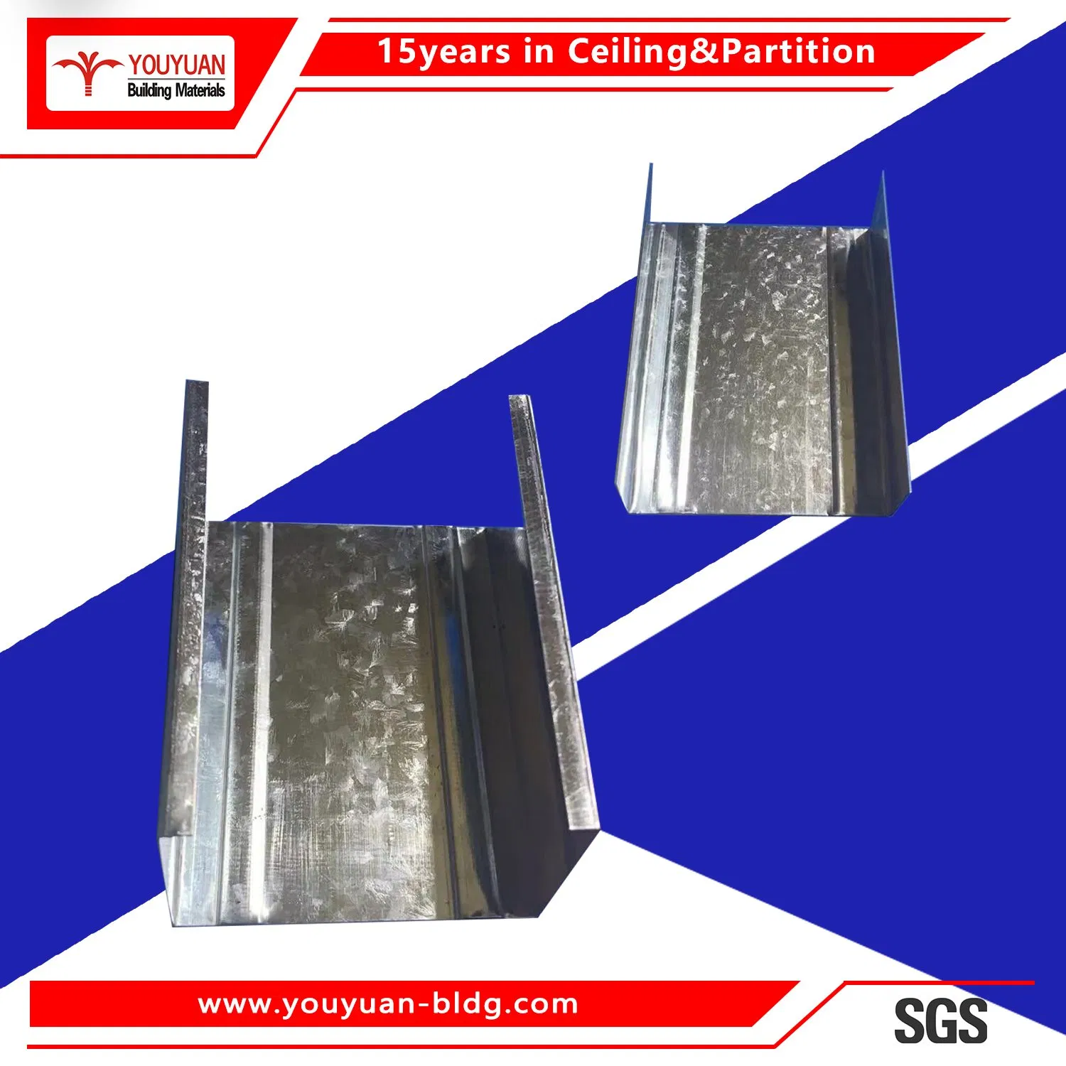 93/75/100mm Galvanized C Stud Metal Stud Galvanized