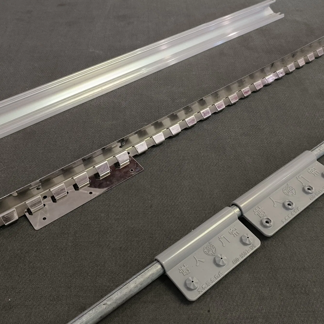 PVC Strip Curtain Bracket Hanger Length 984/902mm Stainless Steel Hanging Track