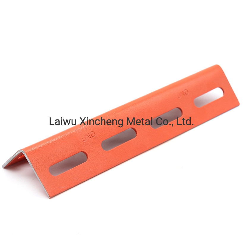 Preforated Powder Coated Galvanized Dexion Steel Iron Angle Shelf / Slotted Angle Bar