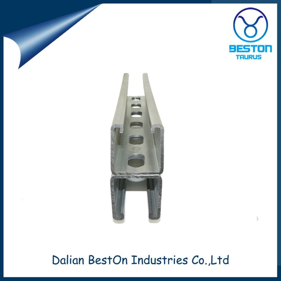 Dalian Beston C Channel China Galvanized Steel Stainless Steel Half Slotted Strut Channel 41X21mm C Channel Purlin/201 304 Stainless Steel Channel Manufacturers