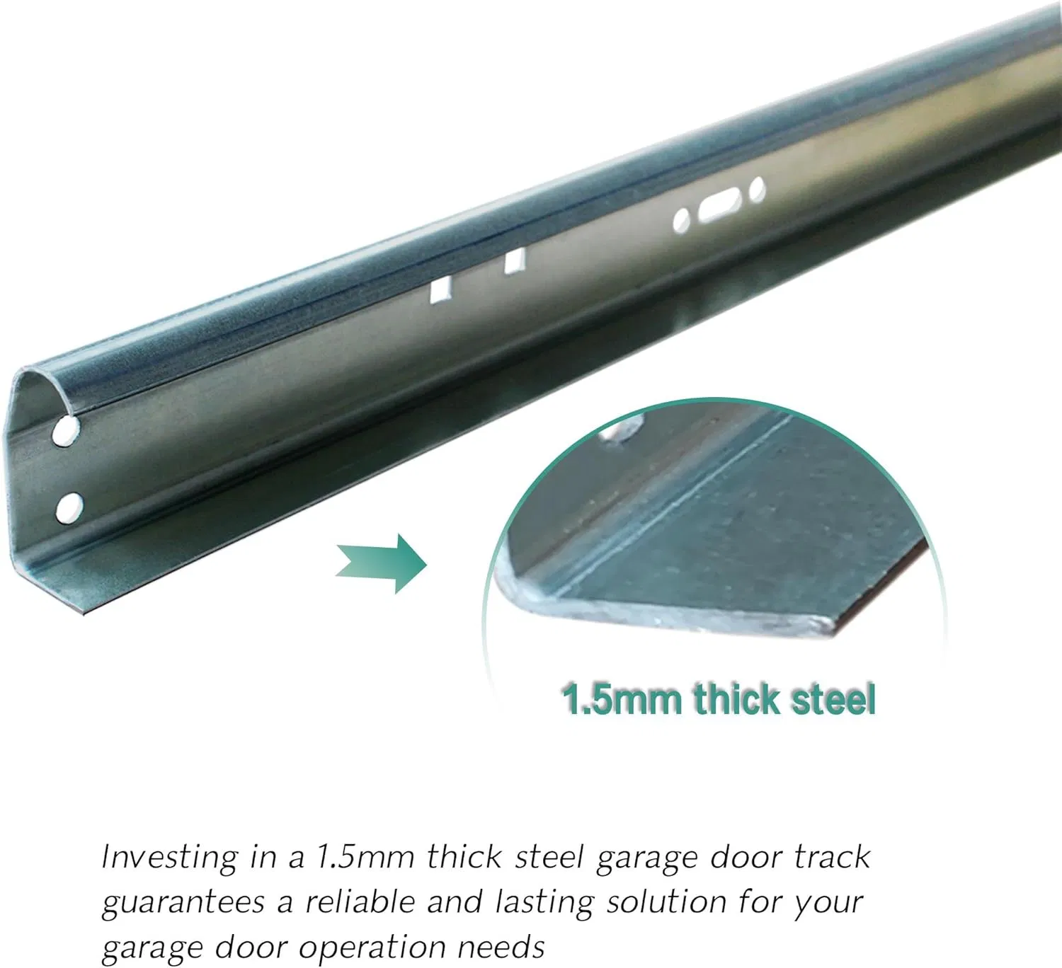 Heavy Duty Steel 8FT Commercial Garage Door Side Vertical Tracks