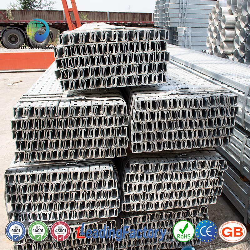 Jchx-CE 41×41 Galvanized Slotted Perforated Unistrut Strut U Channel Steel Mounting Bracket