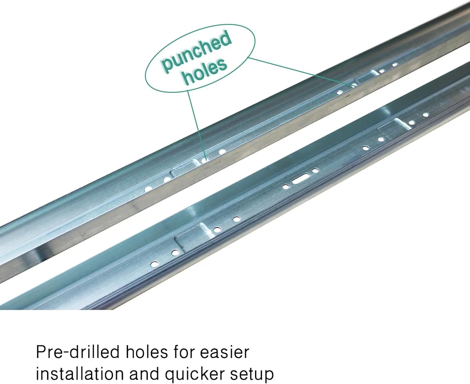 Heavy Duty Steel 8FT Commercial Garage Door Side Vertical Tracks