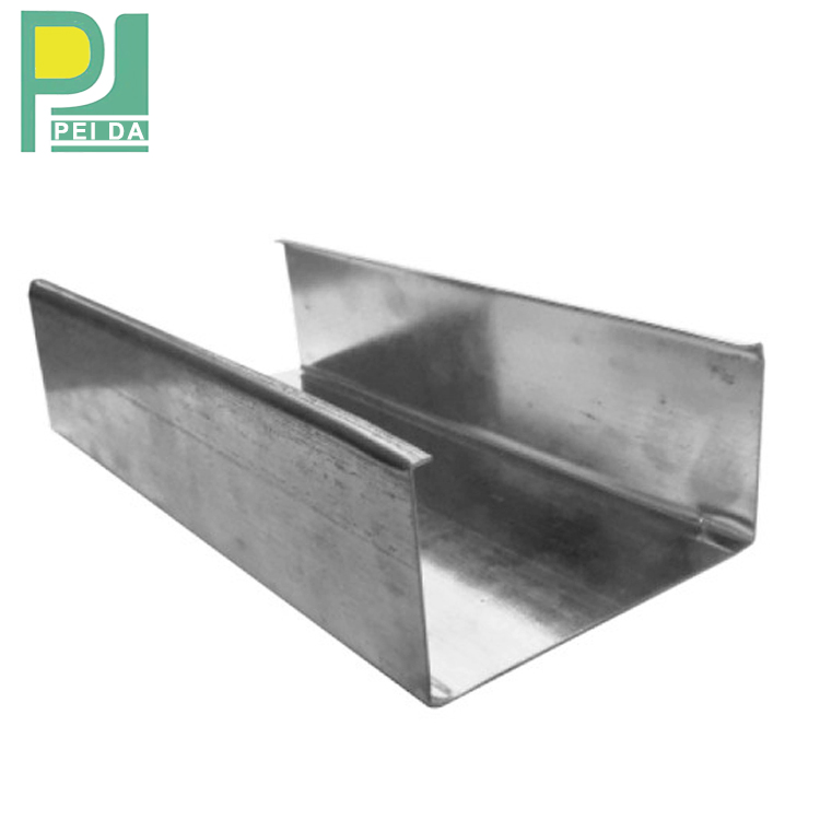 Drywall Galvanized Light Steel Frame 3 Meters Metal Studs 18 Gauge