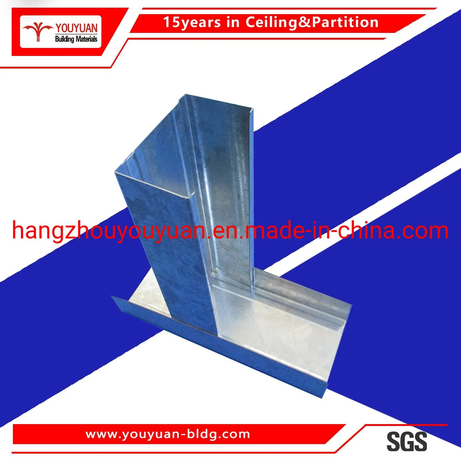 Drywall Galvanized Steel Stud and Runner Gypsum Metal Wall Stud and Track (SFS)