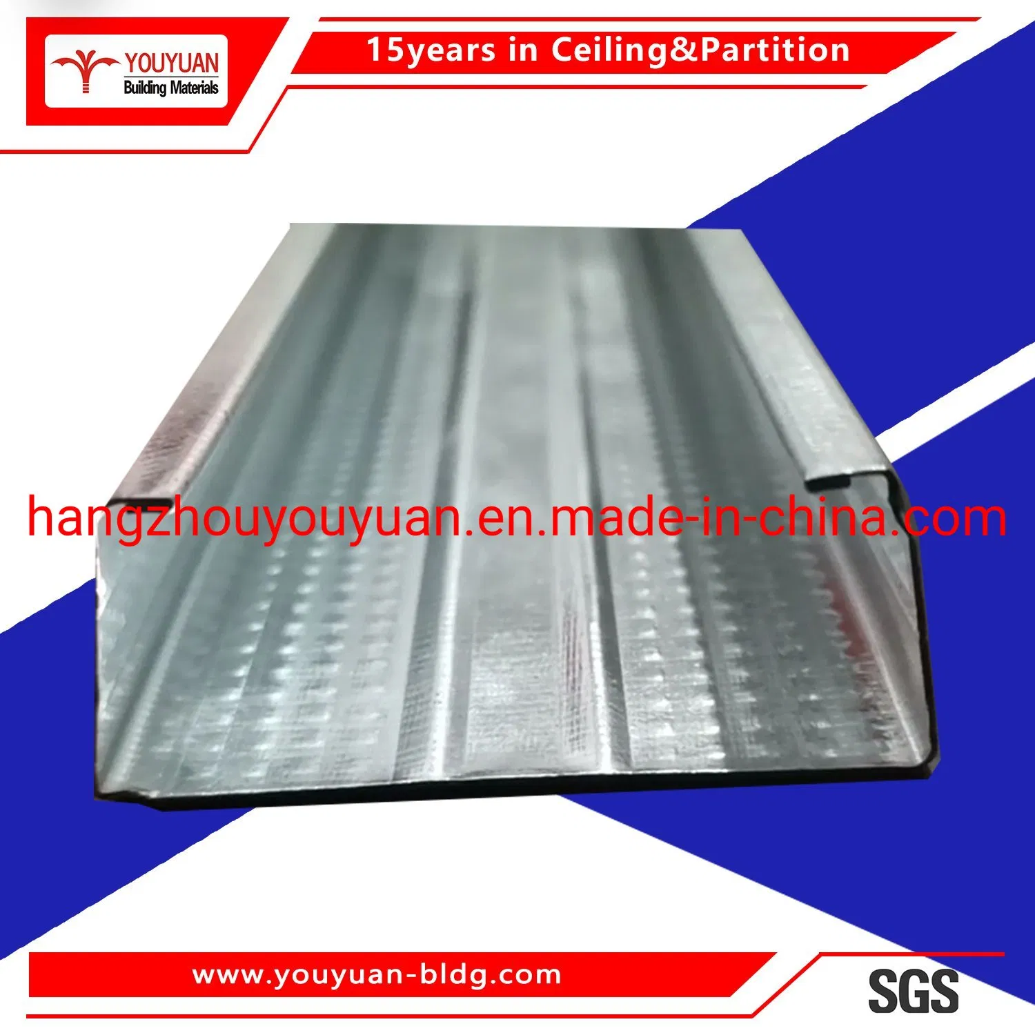 Galvanized Steel Drywall Partition Wall Gypsum Tracks and Stud
