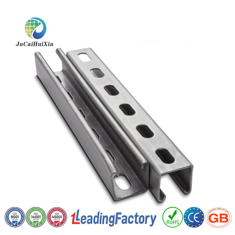 Jchx-CE 41×41 Galvanized Slotted Perforated Unistrut Strut U Channel Steel Mounting Bracket
