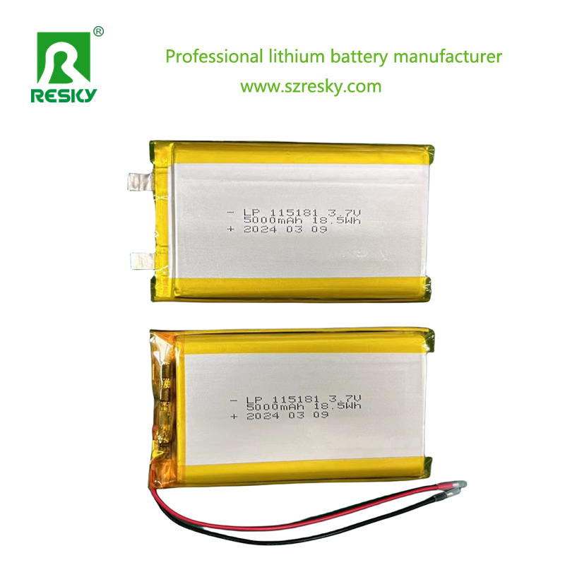 Solar Rechargeable Lithium Ion Battery 105080 5000mAh 3.7V Portable Power Station Power Bank
