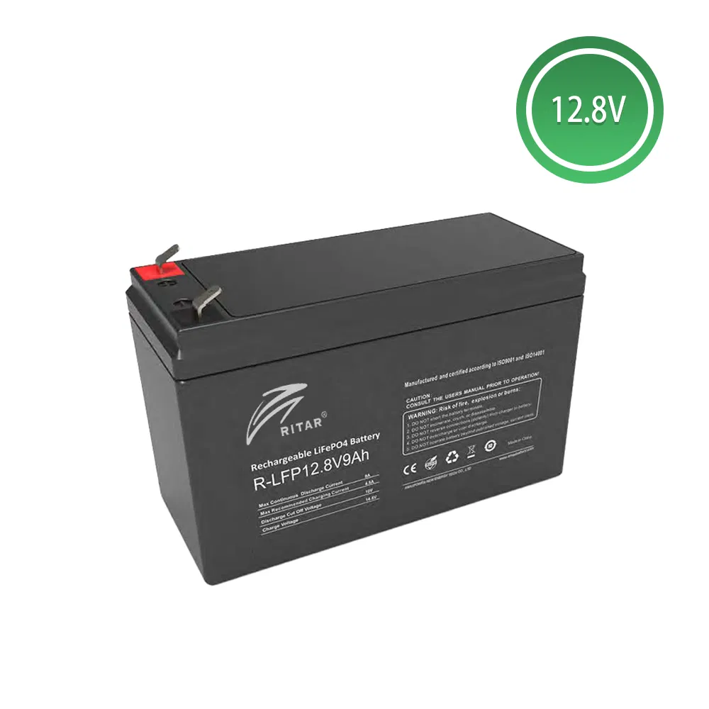 12V/12.8V Ritar UPS Security System Lithium LiFePO4 High-Rate Solar Power Battery for Residential/Commercial Energy Station