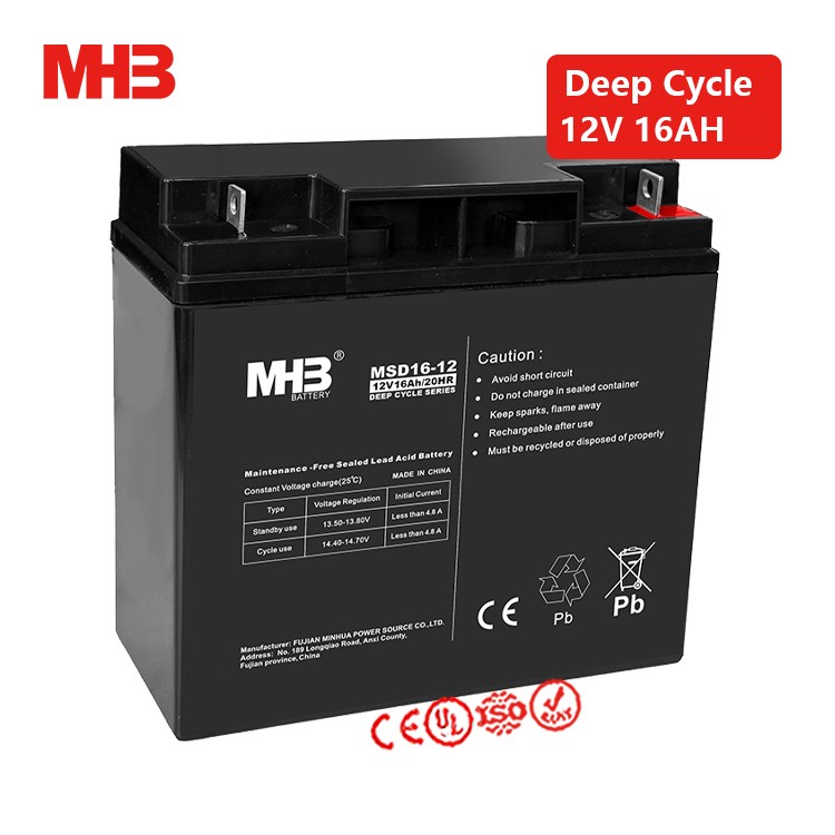 Mhb 12V 16ah VRLA Deep Cycle Lead Acid AGM Battery for UPS/Solar