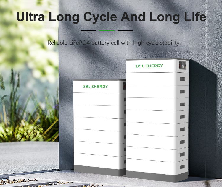 GSL ENERGY Good Quality High Voltage Battery Stackable Lifepo4 Battery 5kWh 10kWh 15kWh Energy System ESS Prime Quality Cells