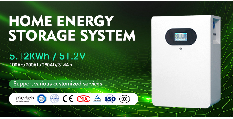 Fast Charging LiFePO4 5.12kWh 44.8V Low Noise Solar Compatible Emergency Power Backup Residential Home Energy Storage System