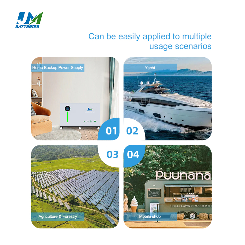 Jm 20kwh Solar Battery LiFePO4 51.2V 400ah for Home Energy Storage Smart BMS 8000 Long Cycles Life and Warranty Motoa UL CE IEC