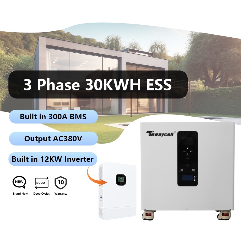 51.2v 628Ah 32kw+12kw 600Ah 400Ah Lithium 30kwh 20kwh Battery Mobile Solar Energy Storage System All in One
