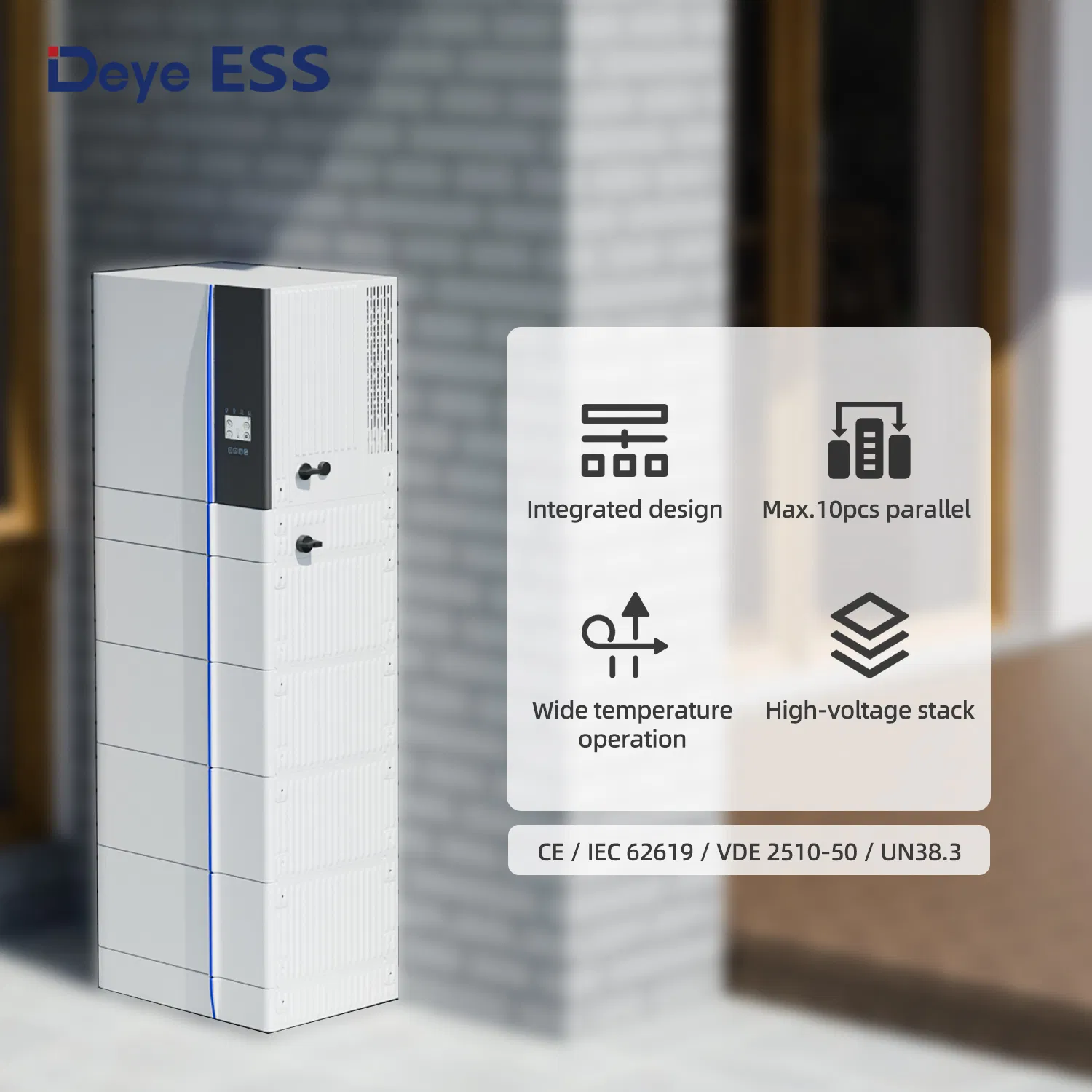 Deye Ess GB-SL PRO High-Voltage Floor-Mounted Hybrid Solar Energy Storage System Battery