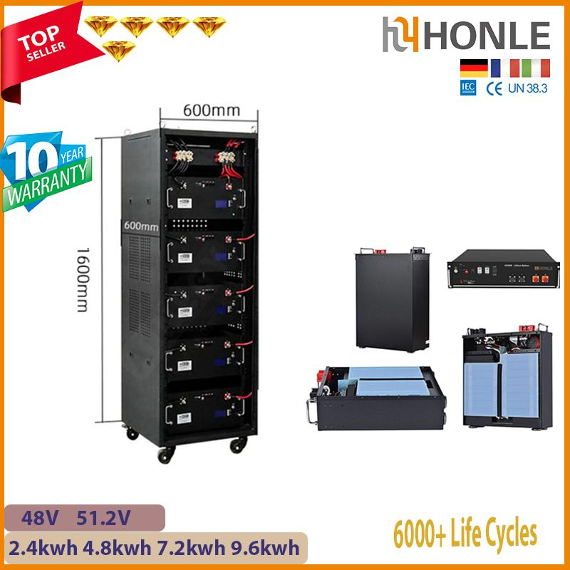 Honle Three-Phase Solar High Voltage Lithium Batteries Pack 51V 200ah Hybrid Energy Storage System BMS LiFePO4 Battery