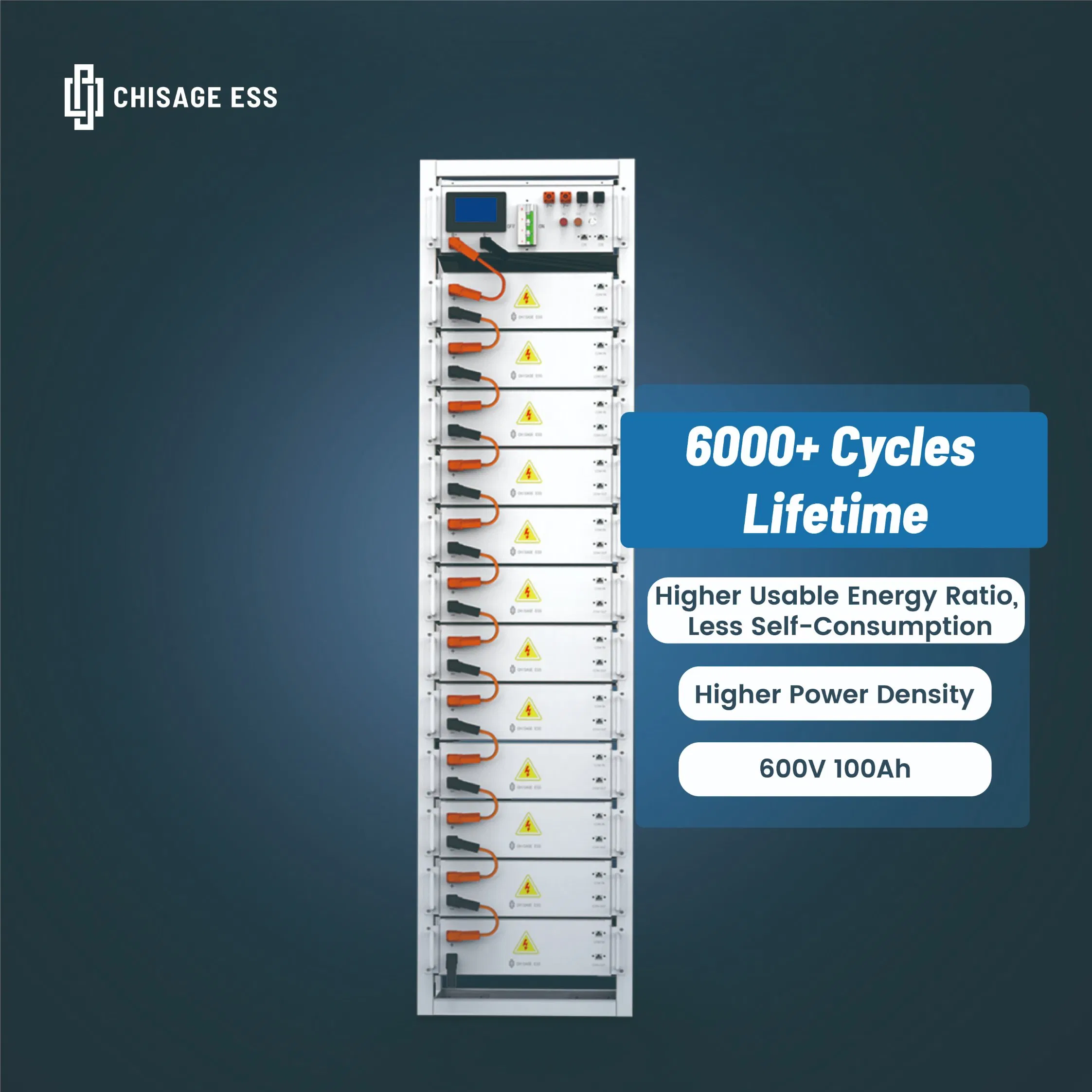 400V 100ah Residential Commercial Industrial Battery Energy Storage System Rechargeable Battery Stackable Solar Battery
