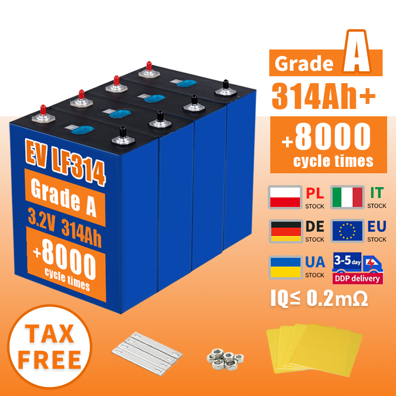 EV 3.2V 314ah LiFePO4 Battery 200ah 280ah 300ah 304ah 314ah 340ah Solar Energy Storage System Battery for Portable Power Station