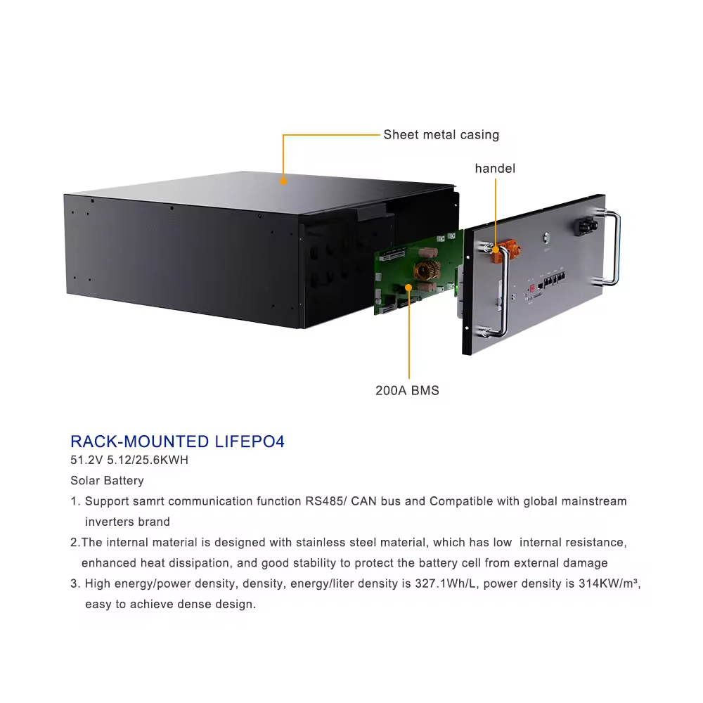 OEM ODM 5KW 10KW 15KW 25KW 30KW 35KW 40KW 45KW 50KW Rack Mounted LiFePO4 Battery Balcony Solar Battery Storage System for House
