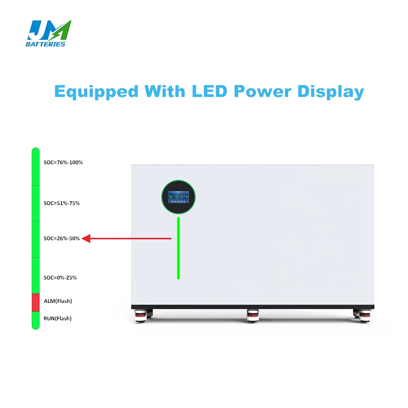 Jm 20kwh Solar Battery LiFePO4 51.2V 400ah for Home Energy Storage Smart BMS 8000 Long Cycles Life and Warranty Motoa UL CE IEC