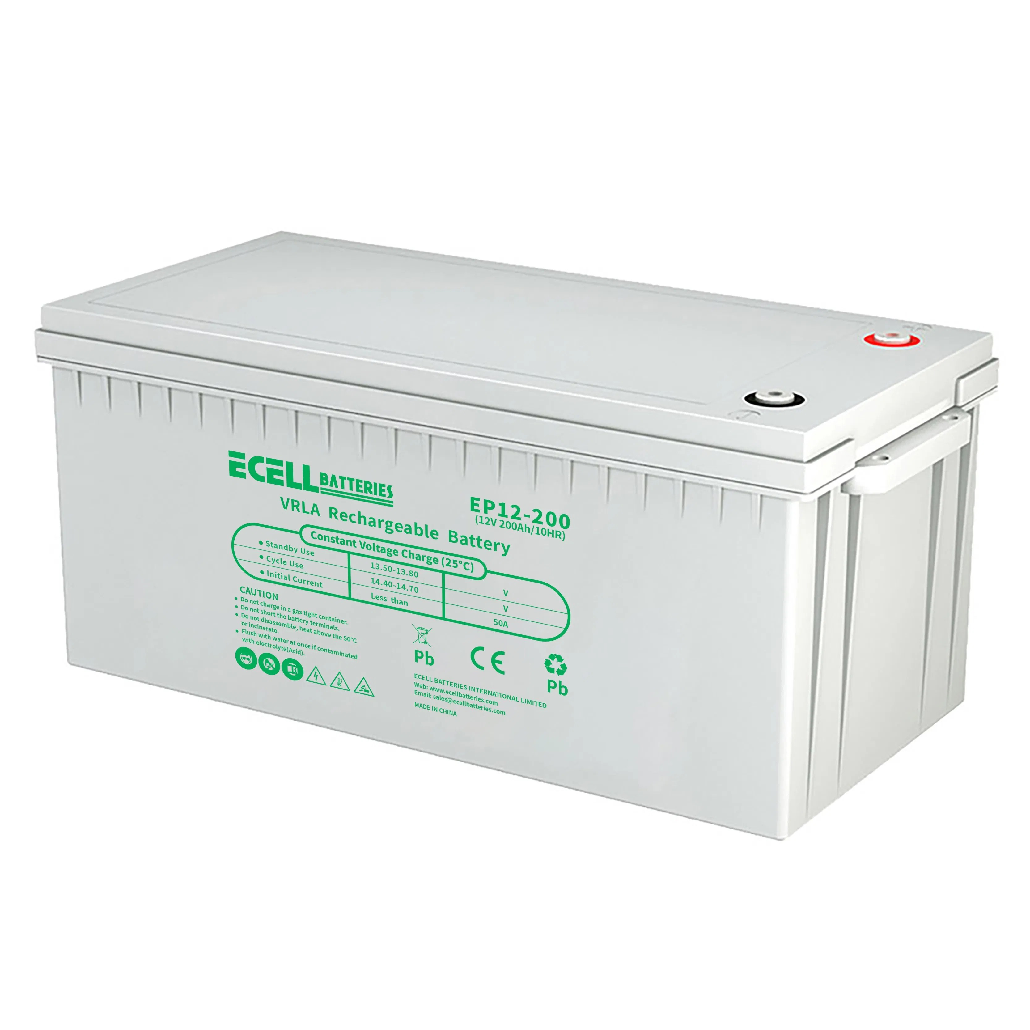Manufacturer Ecell Batteries 51.2V 48V 24V 12V 18ah 5ah 7ah 7.5ah 8ah 9ah 12ah 17A 75ah 100ah150ah 200ah 250ah Lithium LiFePO4 Solar AGM UPS Battery for Telecom