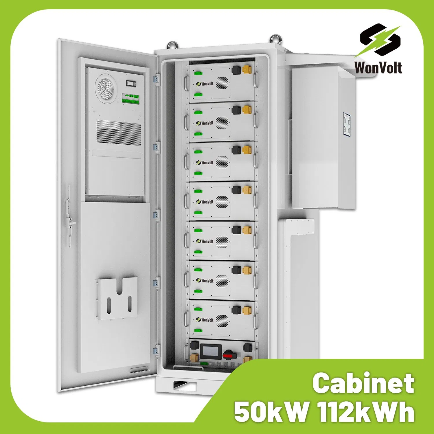 Wonvolt Hybrid Solar Energy System 30kw 50kw with Storage System Liquid Lithium Battery 112kwh 100kwh