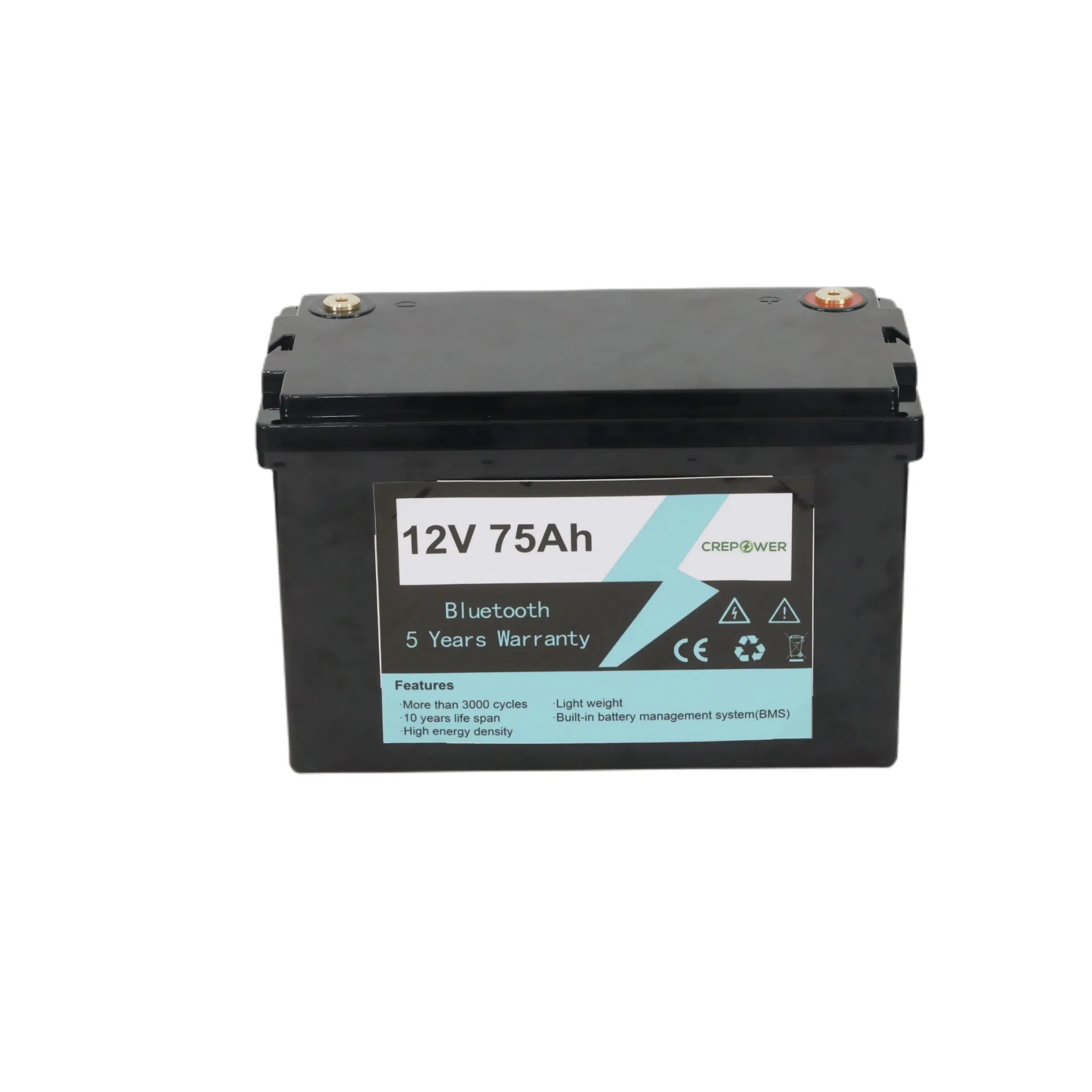 Long Cycle Life 12V 75ah 150ah 50ah Deep Cycle Solar Storage Lithium Battery