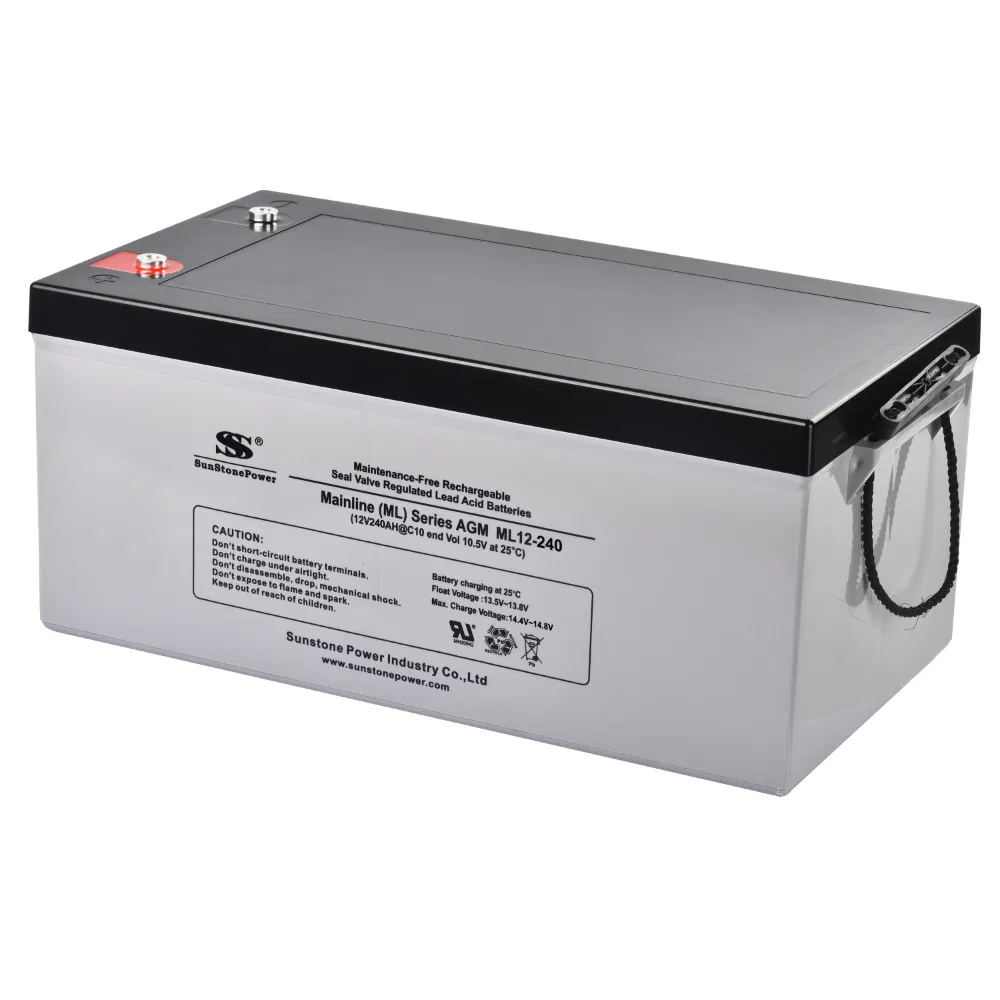 Solar AGM Battery 12V 220ah Rechargeable Batteries for Hybrid System Use