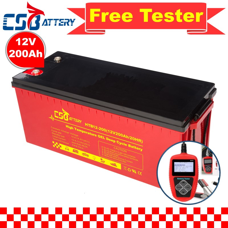 Csbattery 12V200ah Long Life Deep Cycle Gel Storage Battery for Solar/Wind/Disabled Vehicle/Power Storage