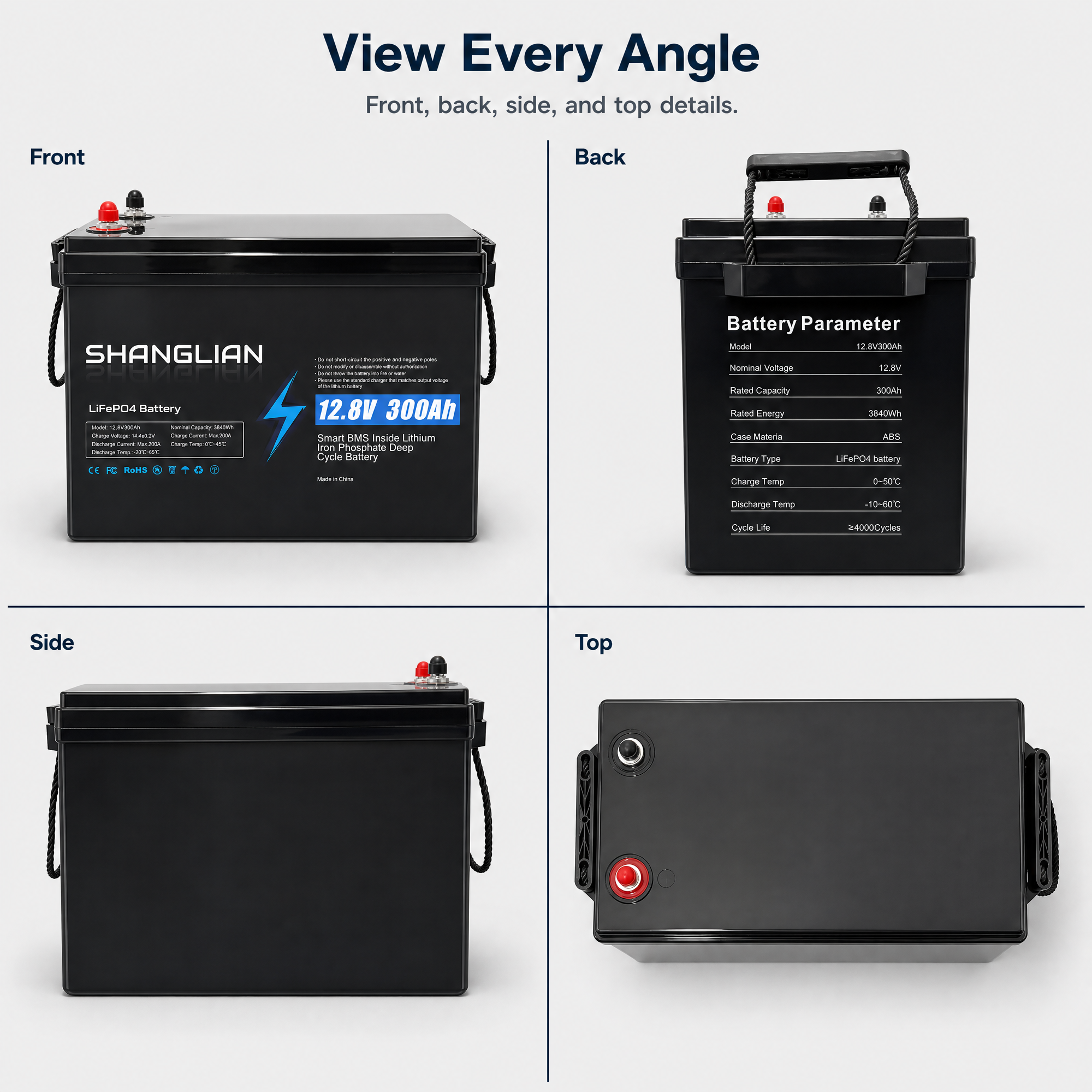 12V 24V 48V 300Ah LiFePo4 Battery Pack 12V 300ah 6000Cycles Rechargeable Lithium Ion Battery Cell Solar Storage Battery