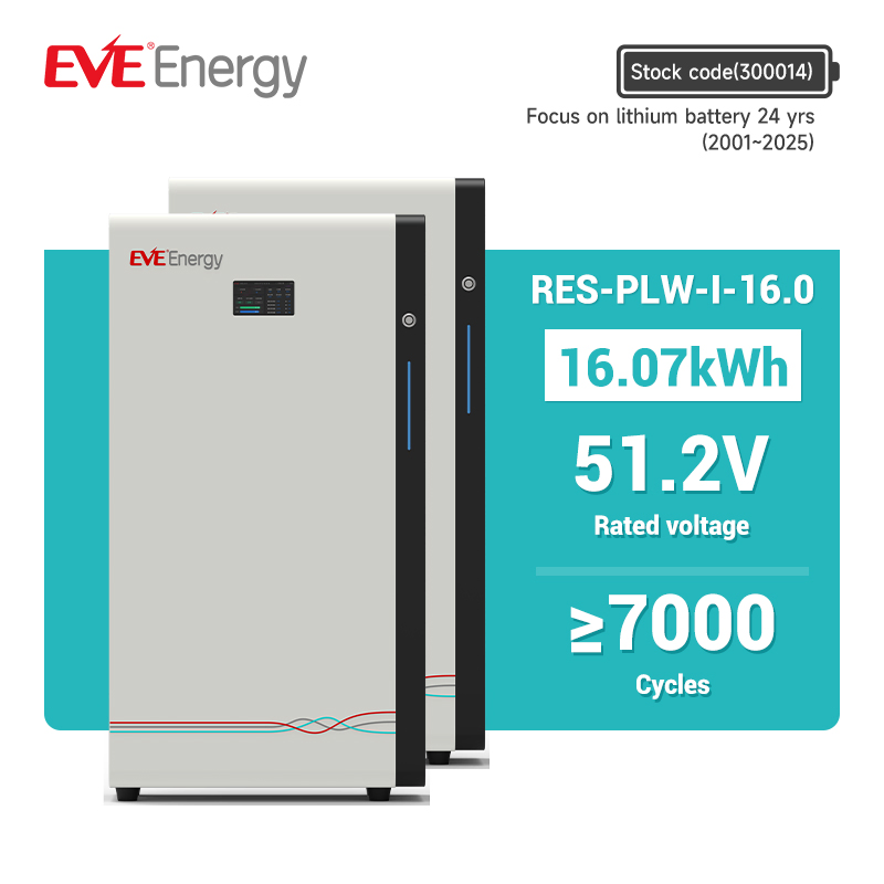 Eve 314ah LiFePO4 Home Energy Storage Battery 51.2V 16kwh Wall-Mounted off Grid Solar Power System with Inverter