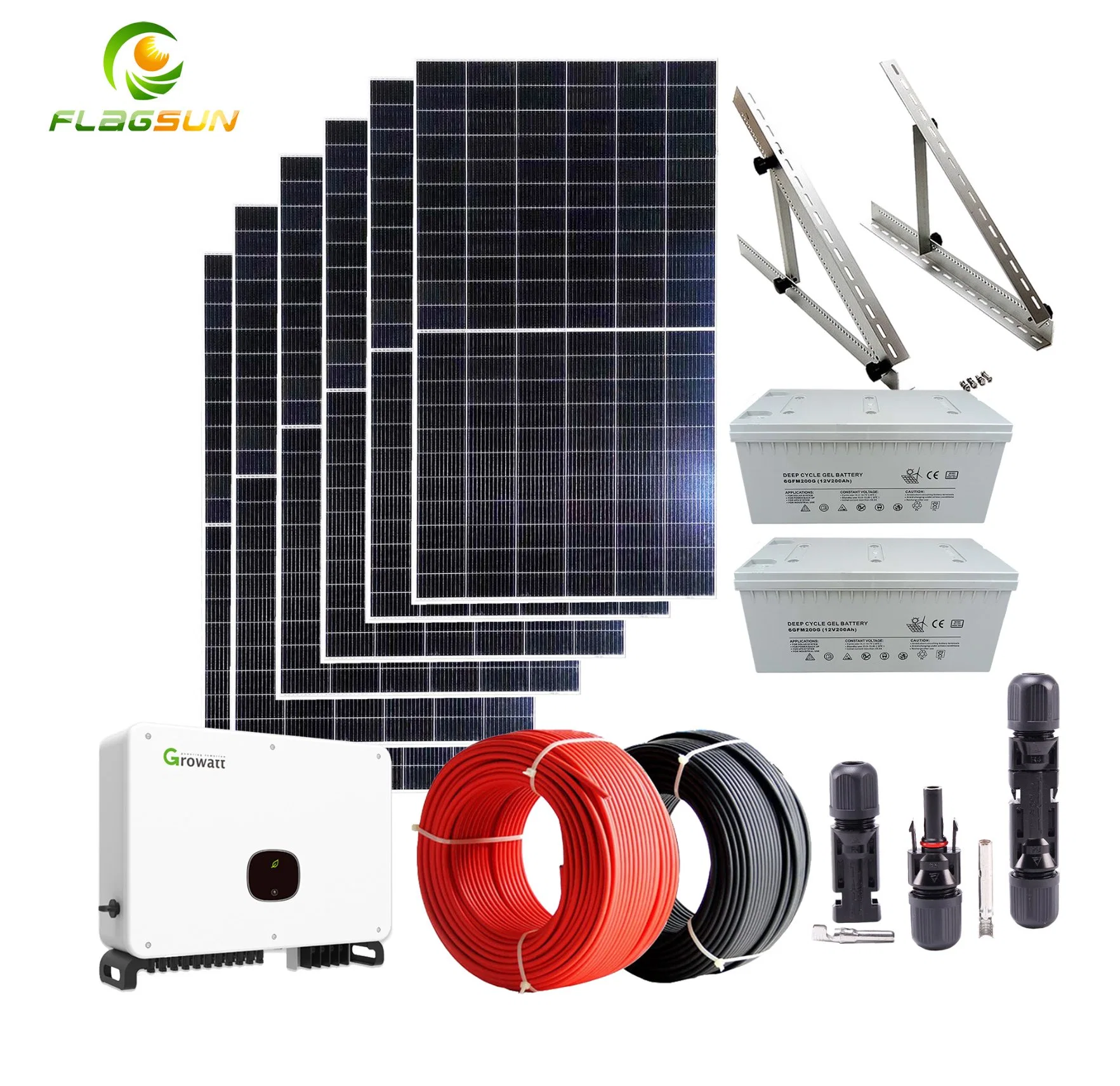 All-in-One 10kw Complete Solar Energy System Hybrid Kit with MPPT Inverter and Lithium Battery Storage Paneles Solares for Home