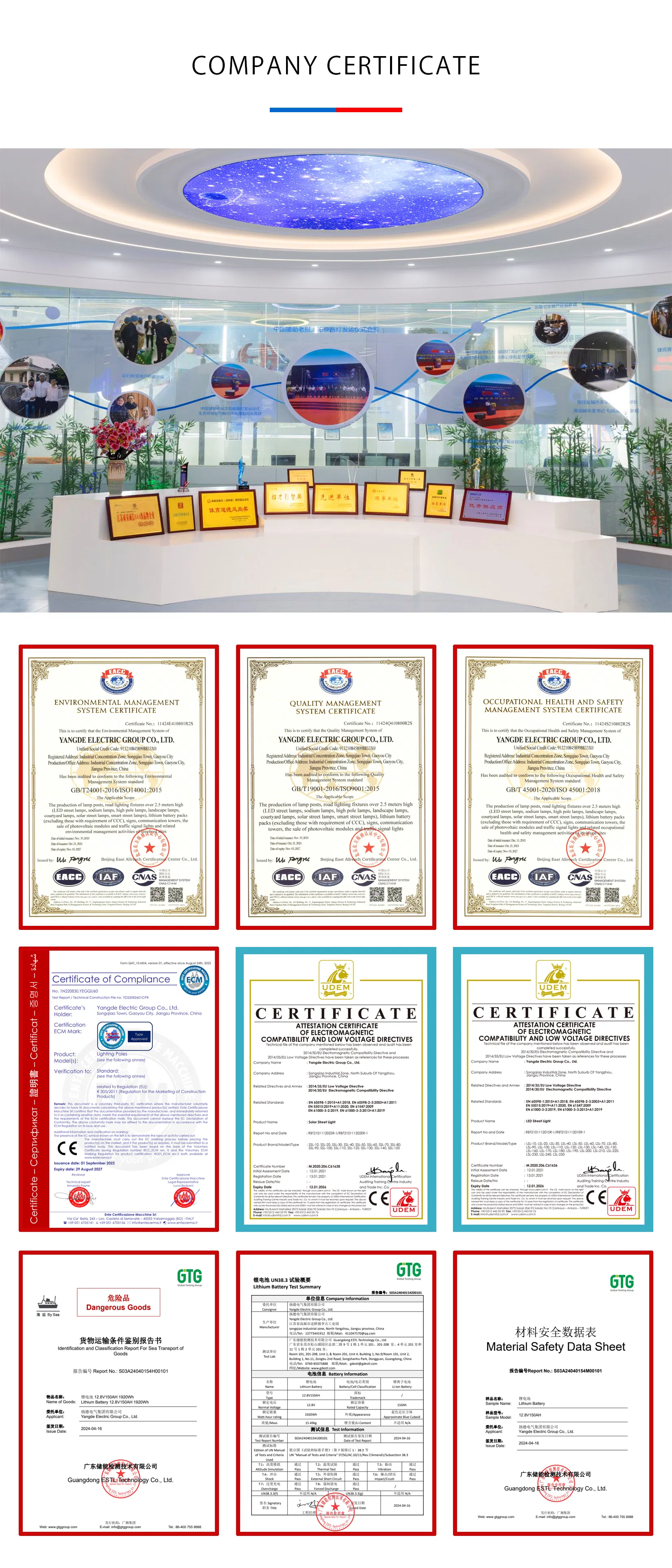Certifications