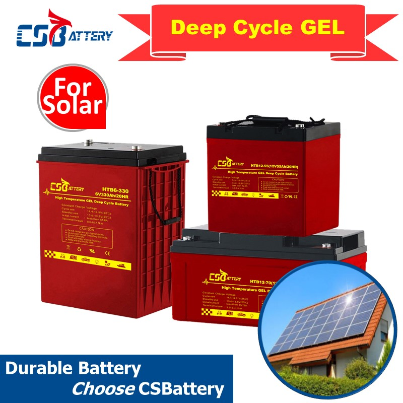 Csbattery 12V200ah Long Life Deep Cycle Gel Storage Battery for Solar/Wind/Disabled Vehicle/Power Storage