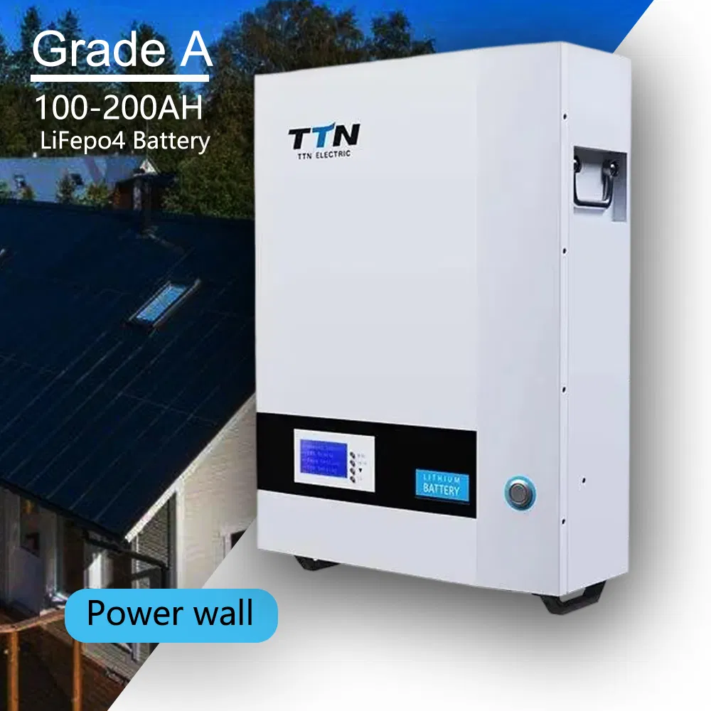 Ttn Wall Mounted 24V 51.2V 5kw 10kwh 100ah Solar Energy Storage Battery Power Pack Lithium Ion Battery Supply Power for Home and Commercial Ess Applic