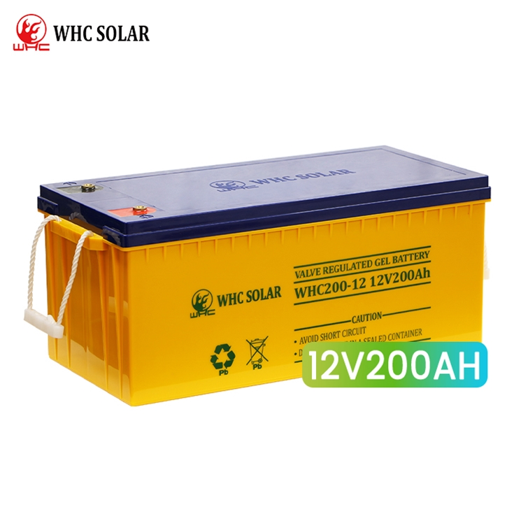 WHC Solar Gel Battery 12V 100ah 150ah 200ah 250ah Lead Acid for Storage 12V Lead Acid Battery