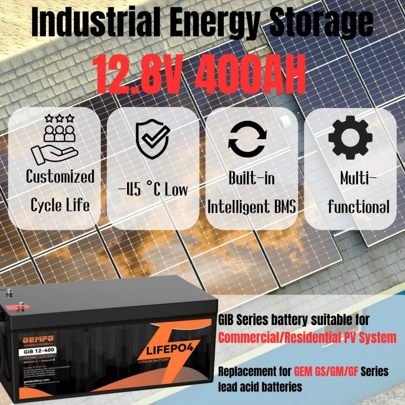 5years Warranty 6000 Cycle Long Life 12V/24V/48V 50ah/100ah/200ah/400ah LiFePO4 Lithium Ion Rechargeable Batteries for Solar/UPS/Telecom/Power Battery