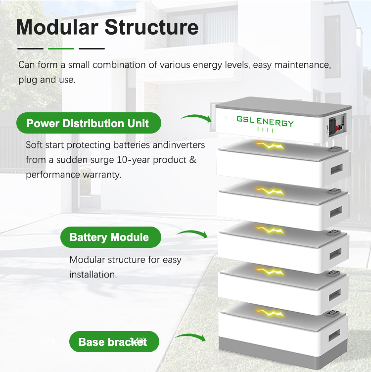 GSL ENERGY 11.52kWh High Voltage Stackable Battery Modular Solar Energy Storage System CE Certified Long Life 8500 Cycles