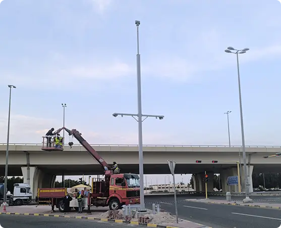 High mast lighting at Terminal 2 and Terminal 4 of Cebu Baseport, Philippines