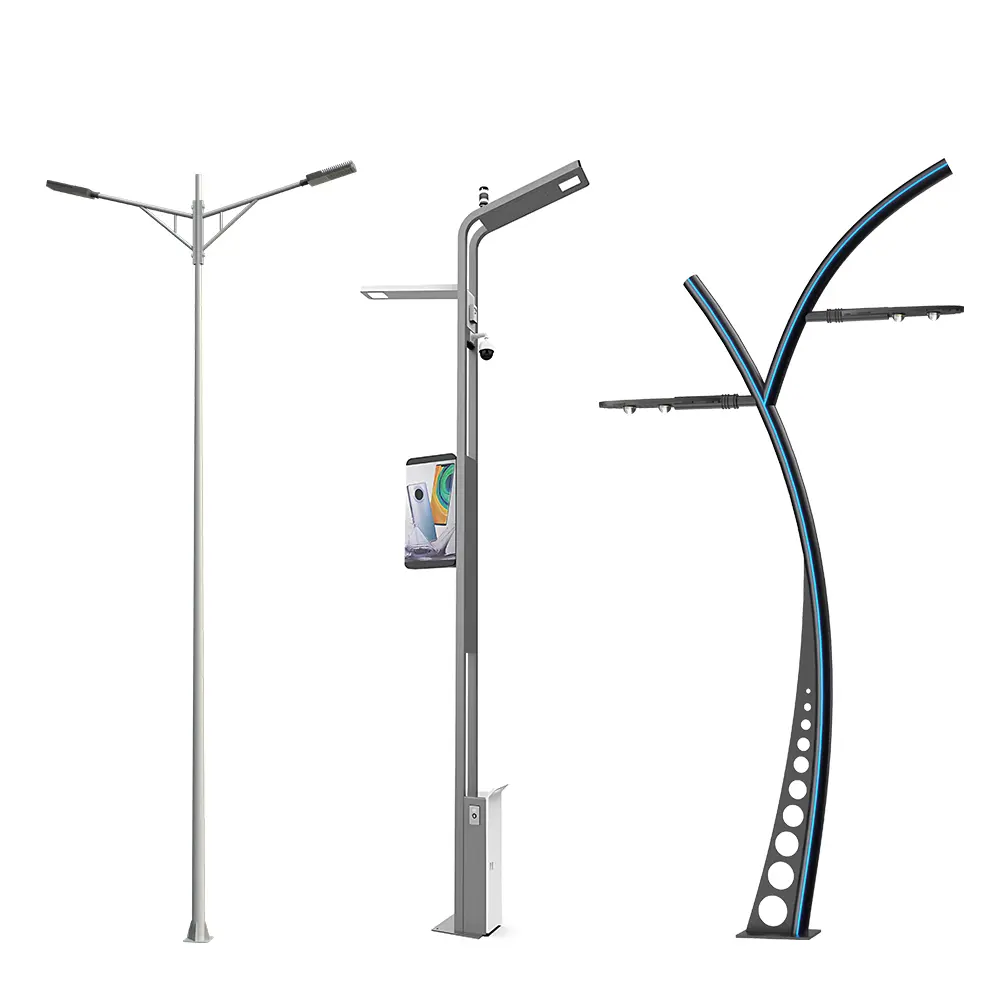 Conical octagonal municipal street light pole by Xintong