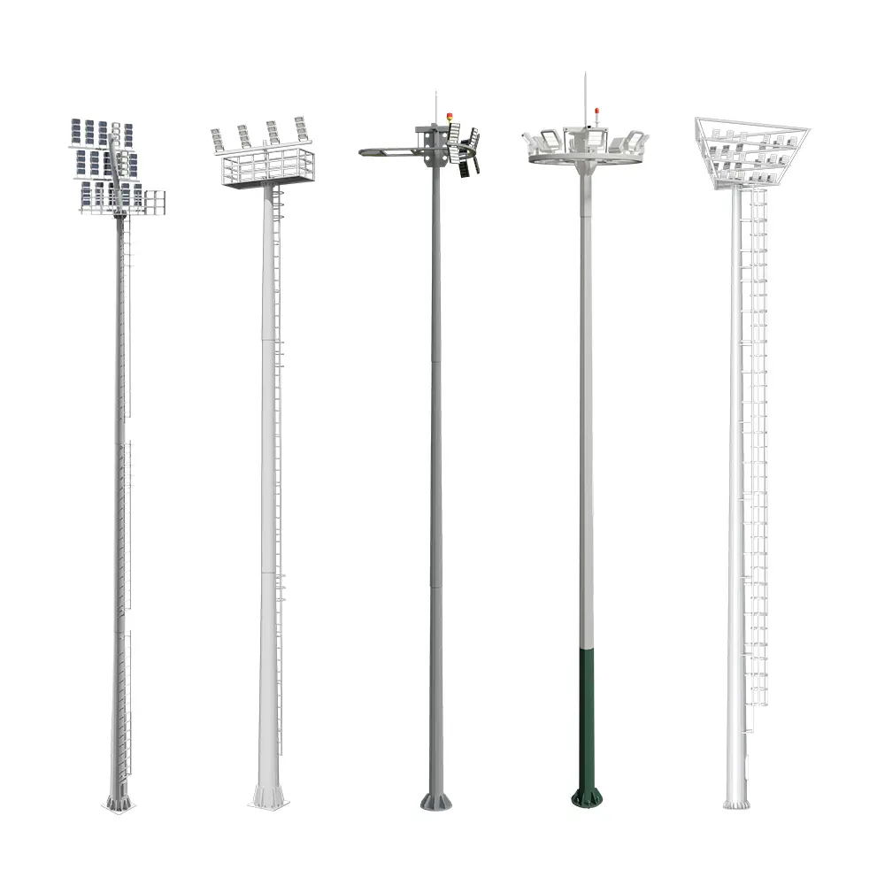 Public transit high mast light for highway interchanges