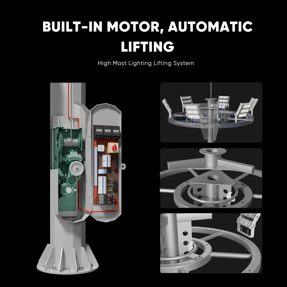 High-Quality STADIUM SERIES High Mast Light Factory, Exporter