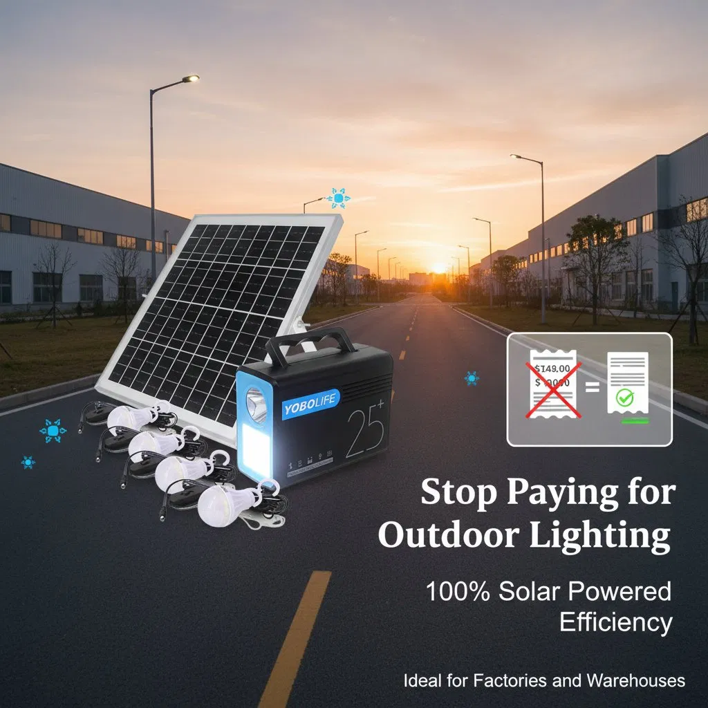 Kit de Iluminação Solar para Casa, Construído para Alta Potência e Confiabilidade, Ideal para Uso Doméstico, Camping e Backup de Emergência